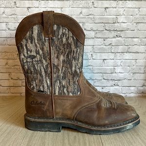 Cabelas’s Mens Cowboy Boots Brown Camo
